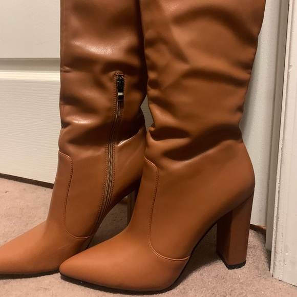 NEW TAN THIGH HIGH BOOTS - Picture 11 of 15